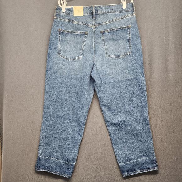 Universal Thread Jeans Womens 14 Short Blue Vintage Straight Denim Stretch NEW - Picture 2 of 16
